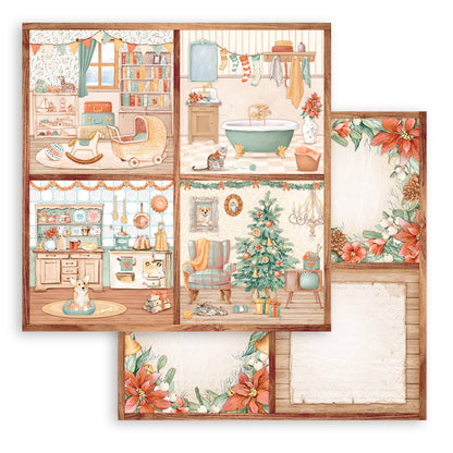 Stamperia Scrapbooking Pad 10 sheets 30.5 x 30.5 (12x12) All Around Christmas