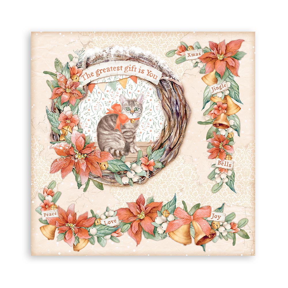 Stamperia Scrapbooking Pad 10 sheets 30.5 x 30.5 (12x12) All Around Christmas