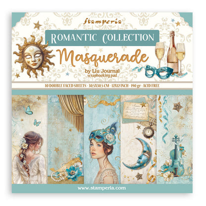 Stamperia Masquerade 12x12 Inch Paper Pack
