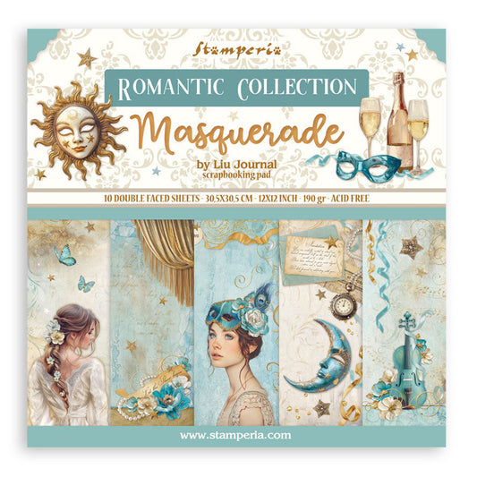 Stamperia Masquerade 12x12 Inch Paper Pack