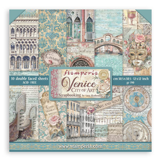 Stamperia Venice City of Art 12x12 Inch Paper Pack