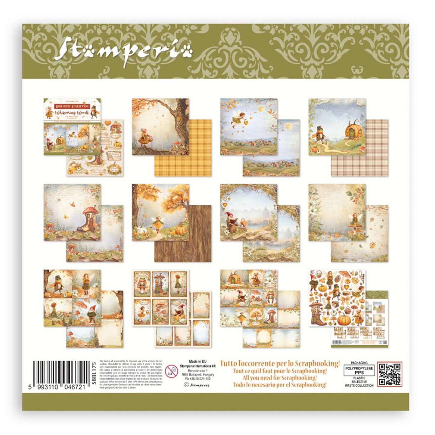 Stamperia Whispering Woods 12x12 Inch Paper Pack