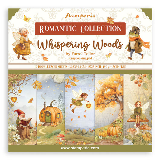 Stamperia Whispering Woods 12x12 Inch Paper Pack
