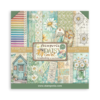Stamperia Daisy Art 12x12 Inch Paper Pack