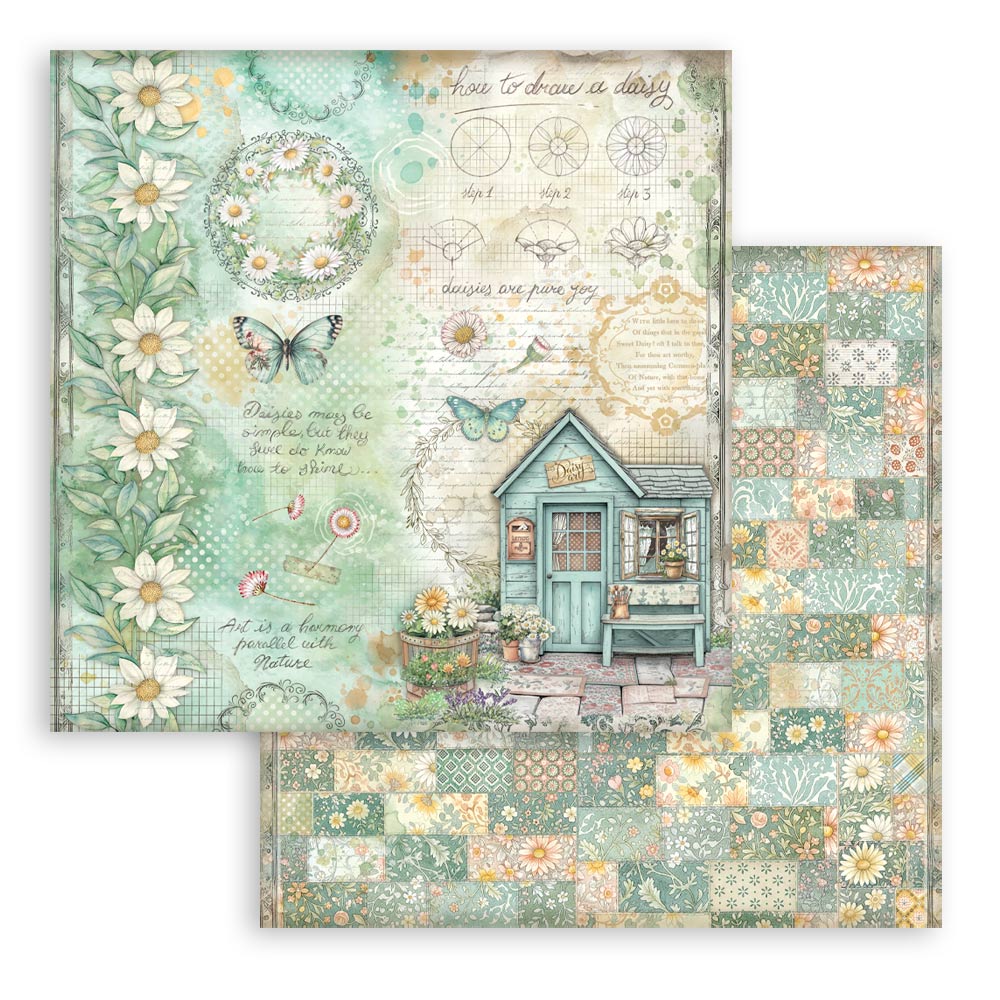 Stamperia Daisy Art 12x12 Inch Paper Pack