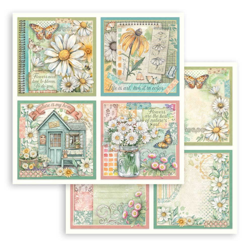 Stamperia Daisy Art 12x12 Inch Paper Pack