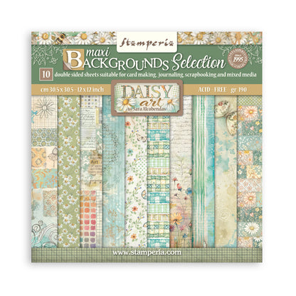 Stamperia Daisy Art 12x12 Inch Paper Pack Maxi Background Selection