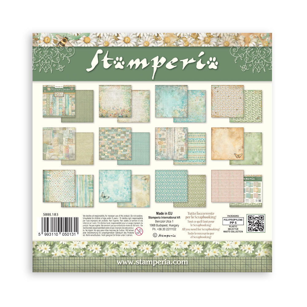 Stamperia Daisy Art 12x12 Inch Paper Pack Maxi Background Selection