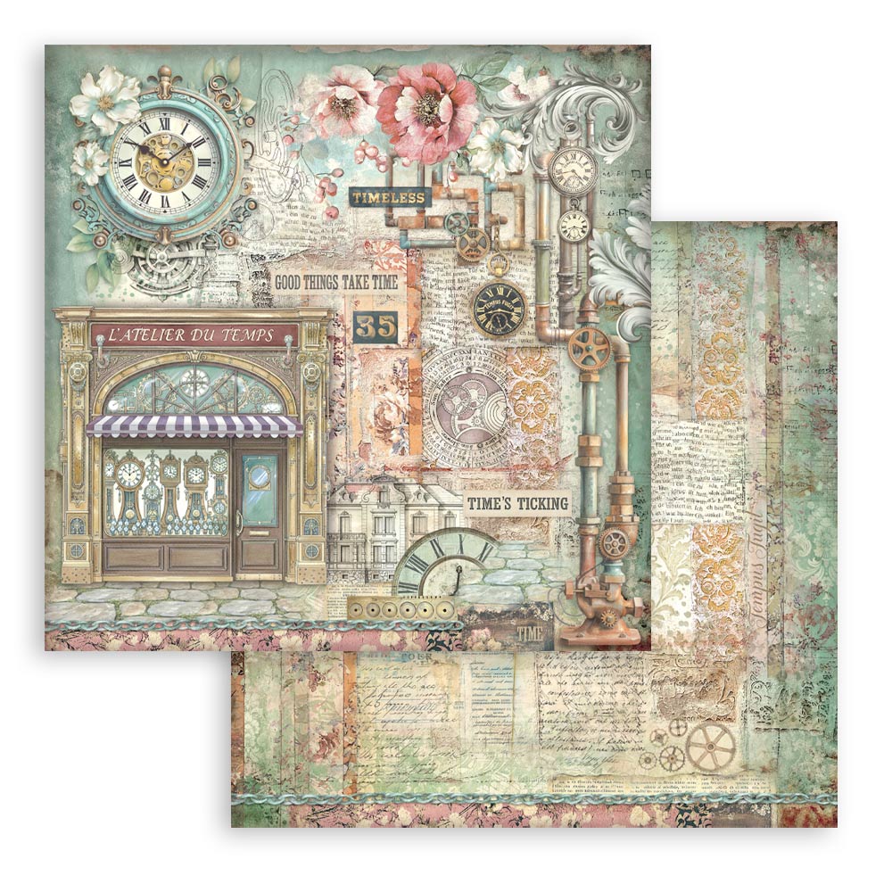 Stamperia Gardens of Time 12x12 Inch Paper Pack (SBBL185)