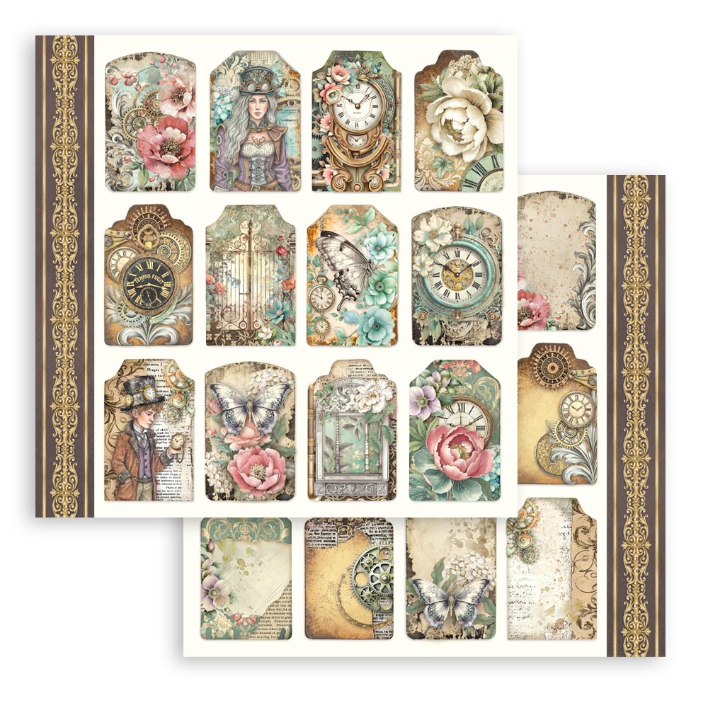 Stamperia Gardens of Time 12x12 Inch Paper Pack (SBBL185)