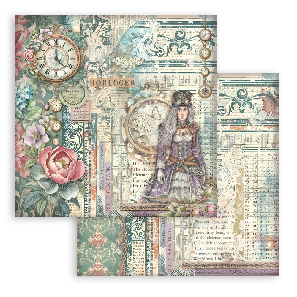 Stamperia Gardens of Time 12x12 Inch Paper Pack (SBBL185)