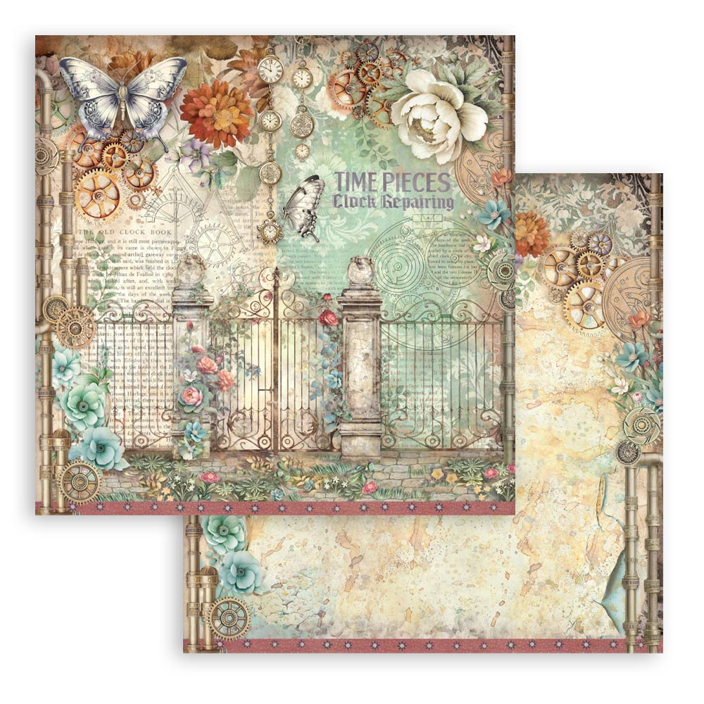 Stamperia Gardens of Time 12x12 Inch Paper Pack (SBBL185)