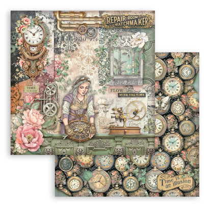 Stamperia Gardens of Time 12x12 Inch Paper Pack (SBBL185)