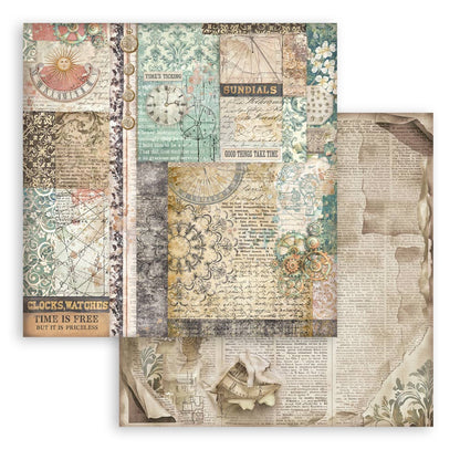 Stamperia Gardens of Time 12x12 Inch Paper Pack Maxi Background Selection (SBBL186)