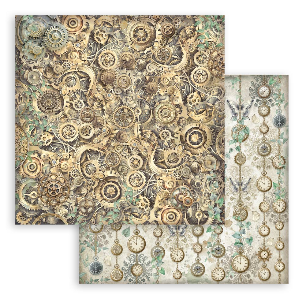 Stamperia Gardens of Time 12x12 Inch Paper Pack Maxi Background Selection (SBBL186)