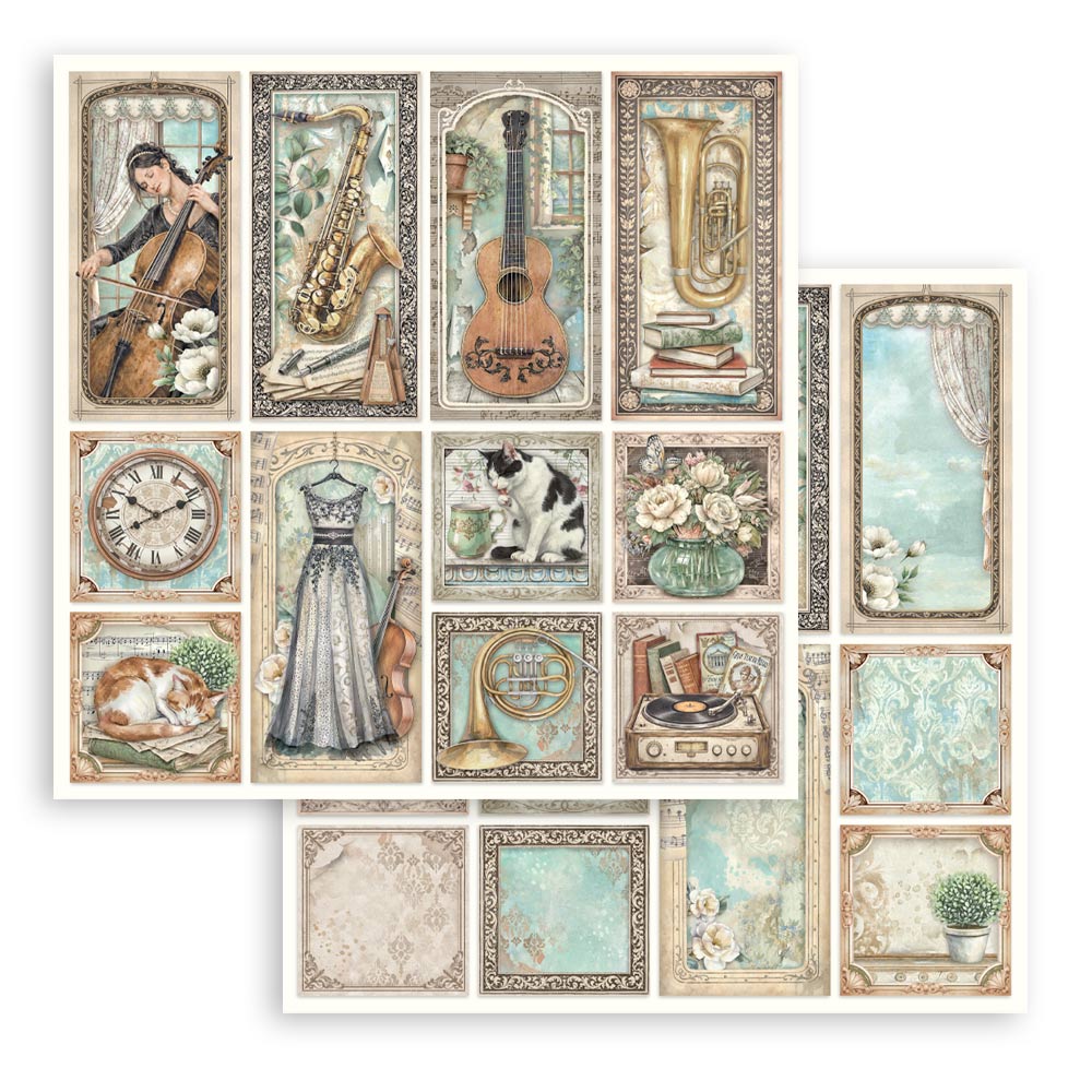 Stamperia Symphony 12x12 Inch Paper Pack by Sara Alcobendas
