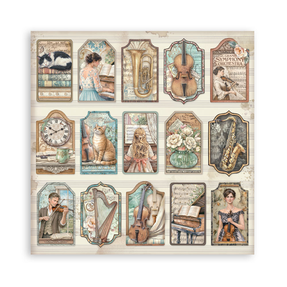 Stamperia Symphony 12x12 Inch Paper Pack by Sara Alcobendas