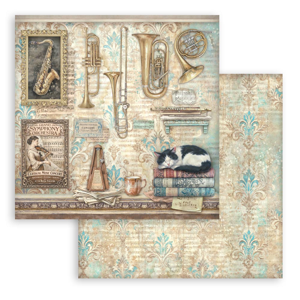 Stamperia Symphony 12x12 Inch Paper Pack by Sara Alcobendas