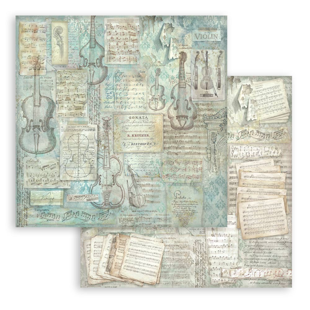 Stamperia Symphony 12x12 Inch Paper Pack Maxi Background Selection by Sara Alcobendas