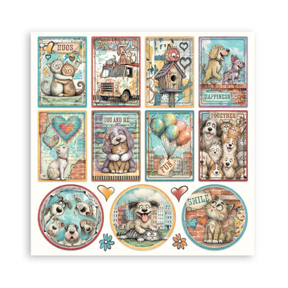 Stamperia Furry Friends 2 12x12 Inch Paper Pack by Antonis Tzanidakis