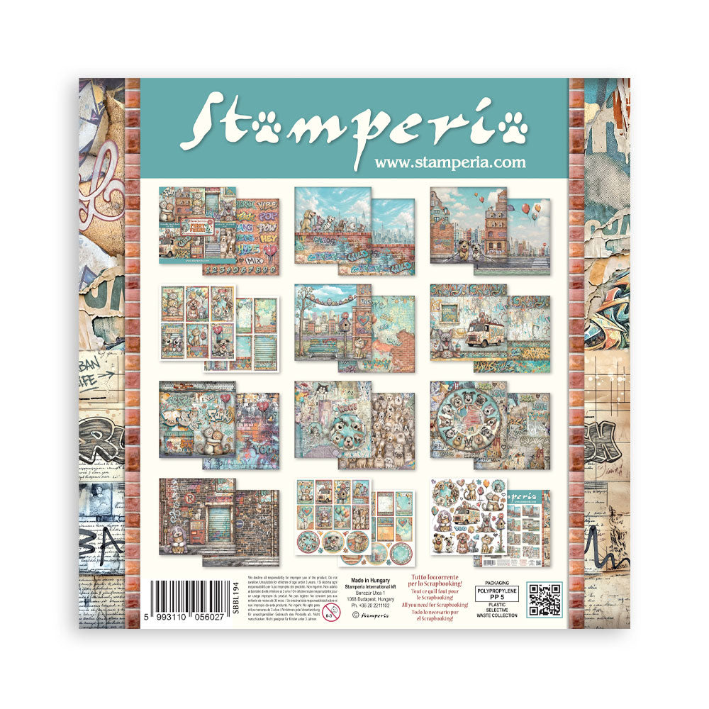 Stamperia Furry Friends 2 12x12 Inch Paper Pack by Antonis Tzanidakis