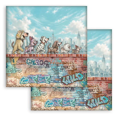 Stamperia Furry Friends 2 12x12 Inch Paper Pack by Antonis Tzanidakis