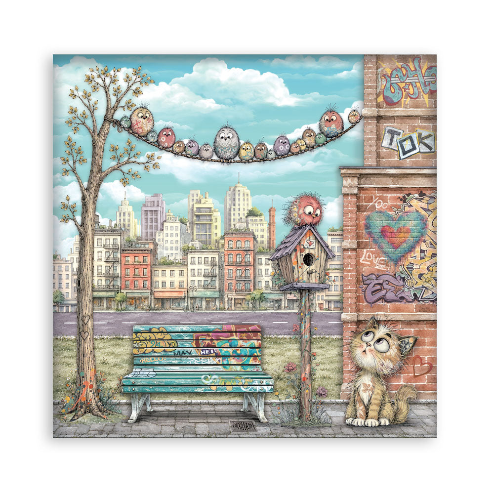 Stamperia Furry Friends 2 12x12 Inch Paper Pack by Antonis Tzanidakis
