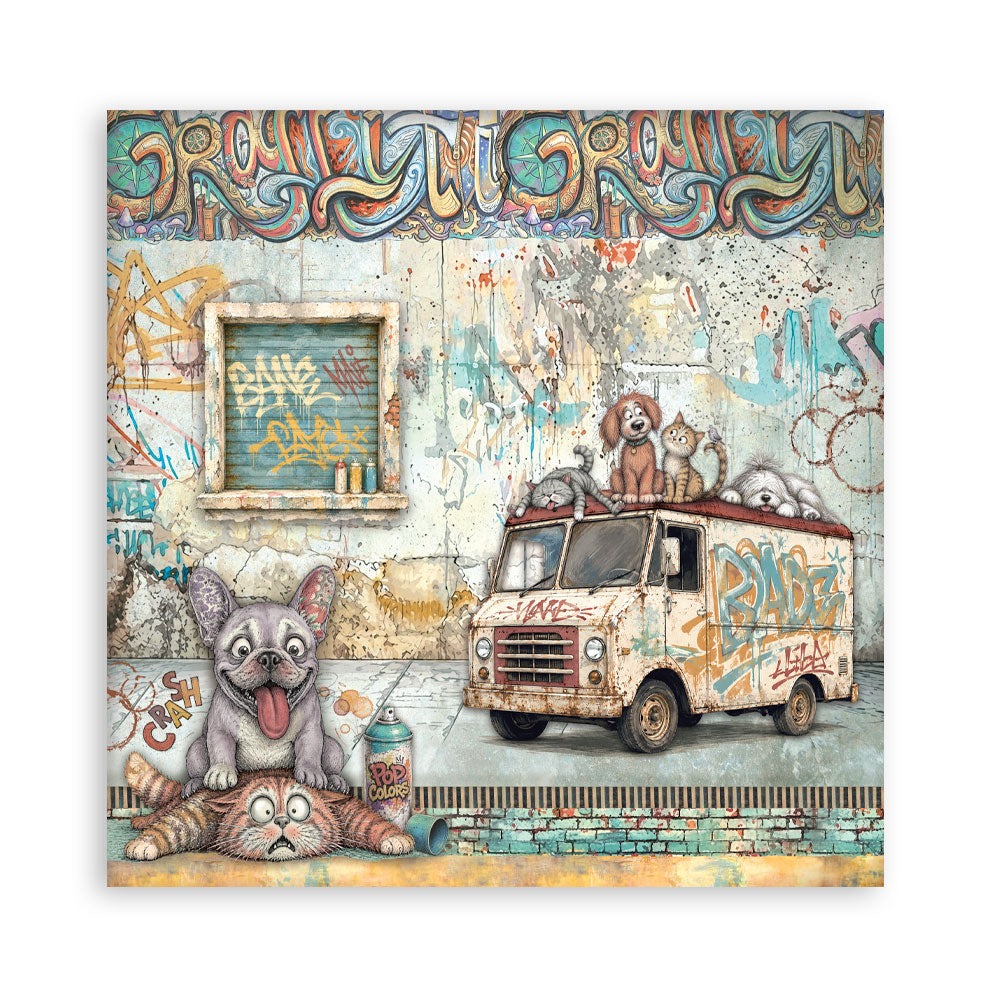 Stamperia Furry Friends 2 12x12 Inch Paper Pack by Antonis Tzanidakis