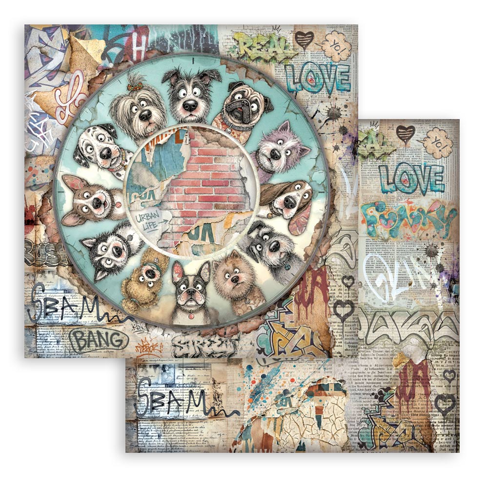 Stamperia Furry Friends 2 12x12 Inch Paper Pack by Antonis Tzanidakis