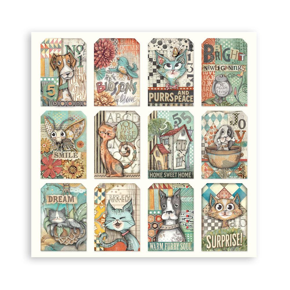 Stamperia Furry Friends 8x8 Inch Paper Pack