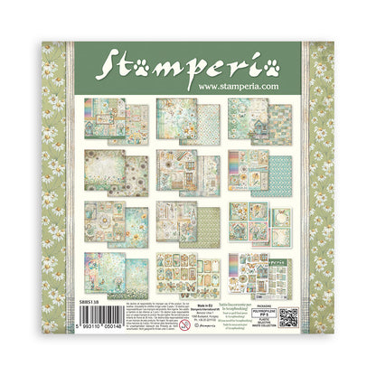Stamperia Daisy Art 8x8 Inch Paper Pack