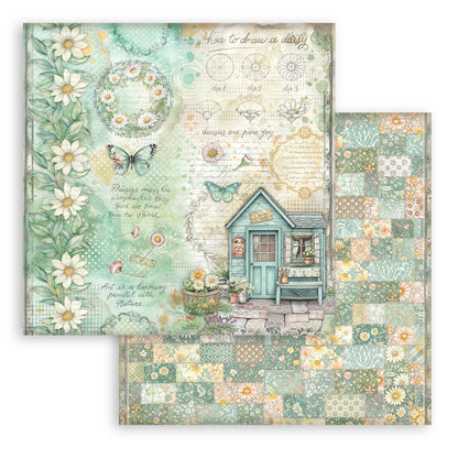Stamperia Daisy Art 8x8 Inch Paper Pack