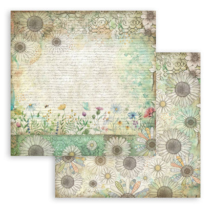 Stamperia Daisy Art 8x8 Inch Paper Pack