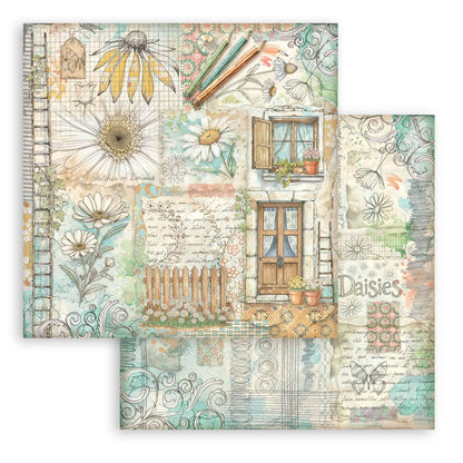 Stamperia Daisy Art 8x8 Inch Paper Pack