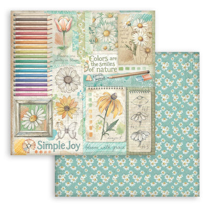 Stamperia Daisy Art 8x8 Inch Paper Pack