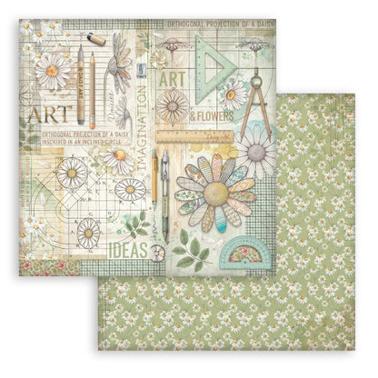 Stamperia Daisy Art 8x8 Inch Paper Pack