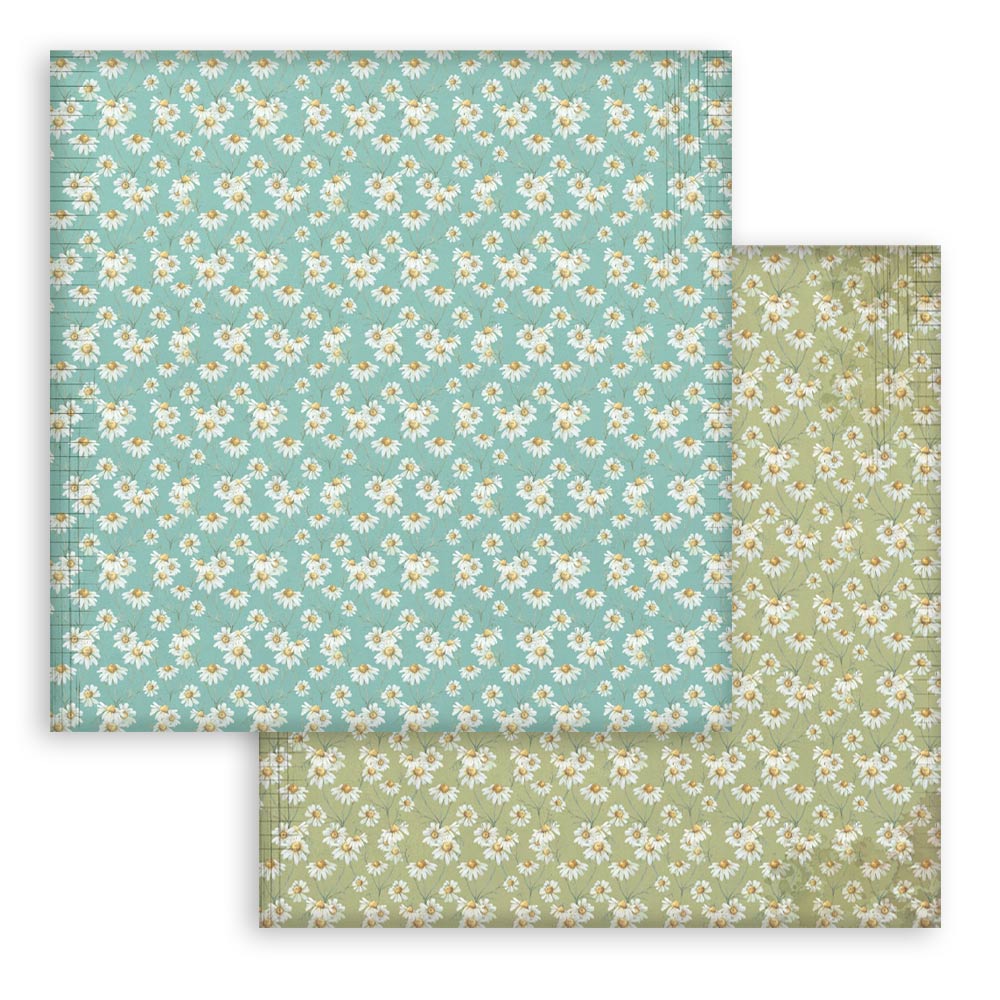 Stamperia Daisy Art 8x8 Inch Paper Pack Maxi Background Selection