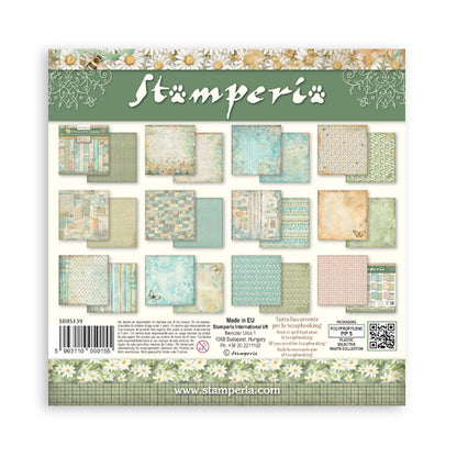 Stamperia Daisy Art 8x8 Inch Paper Pack Maxi Background Selection