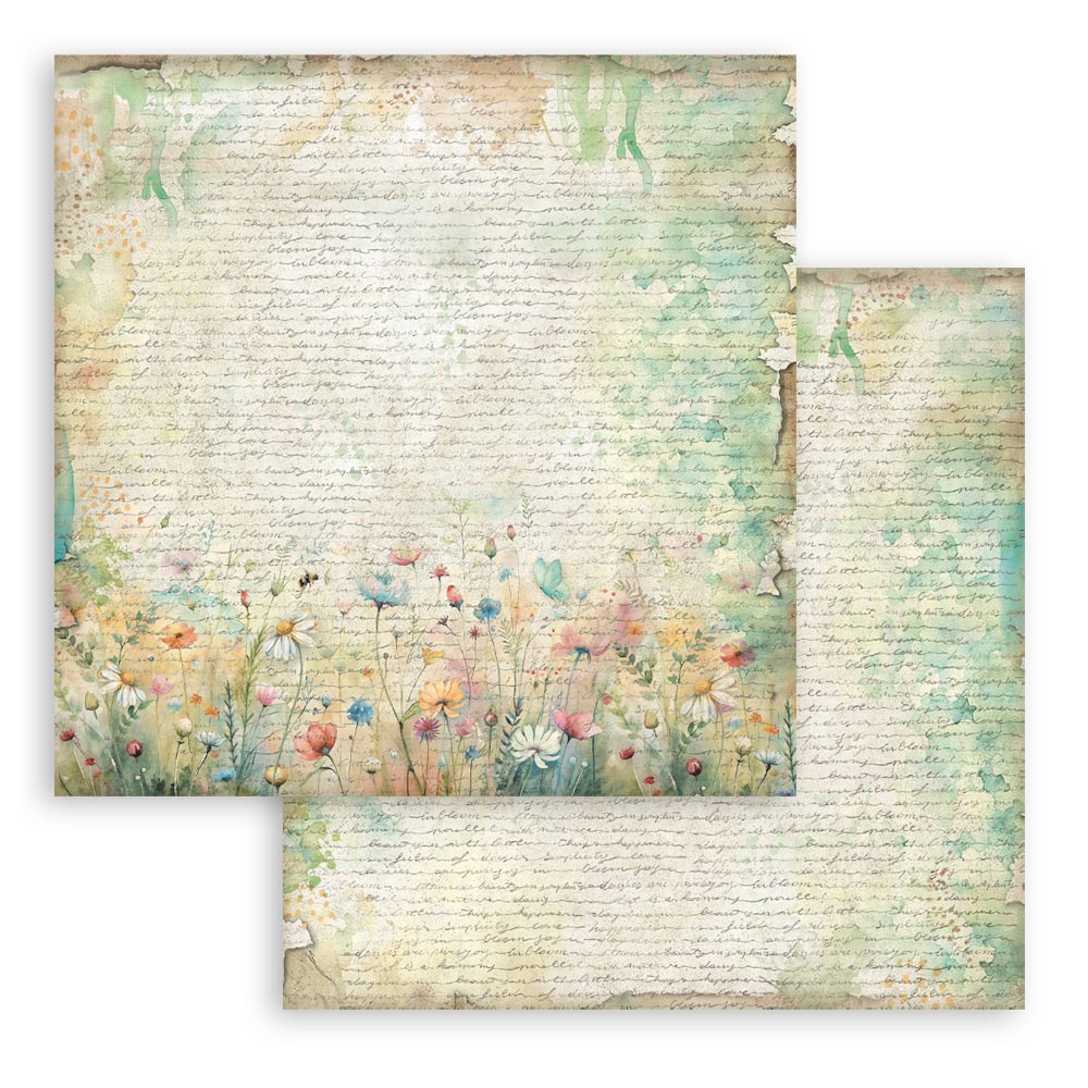 Stamperia Daisy Art 8x8 Inch Paper Pack Maxi Background Selection