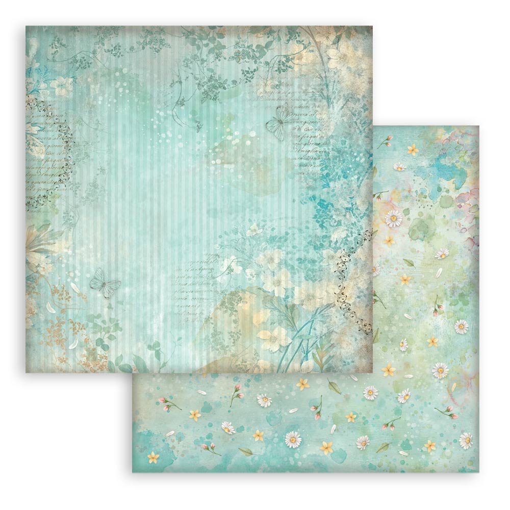 Stamperia Daisy Art 8x8 Inch Paper Pack Maxi Background Selection