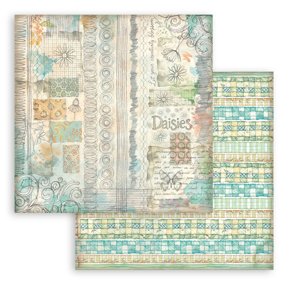 Stamperia Daisy Art 8x8 Inch Paper Pack Maxi Background Selection