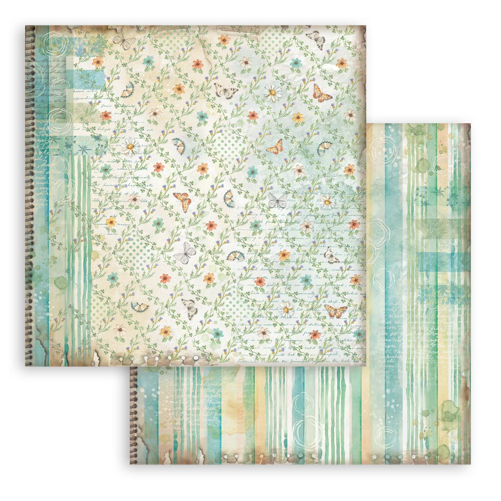 Stamperia Daisy Art 8x8 Inch Paper Pack Maxi Background Selection