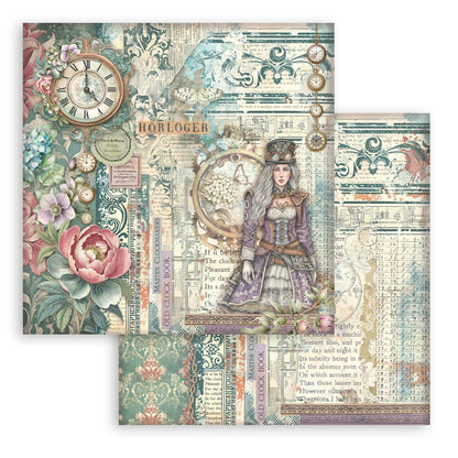 Stamperia Gardens of Time 8x8 Inch Paper Pack (SBBS141)