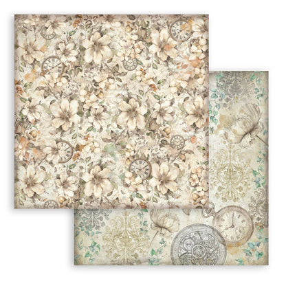 Stamperia Gardens of Time 8x8 Inch Paper Pack Maxi Background Selection (SBBS142)