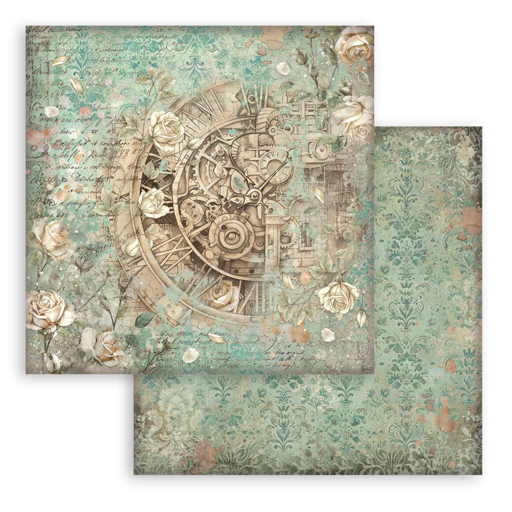 Stamperia Gardens of Time 8x8 Inch Paper Pack Maxi Background Selection (SBBS142)