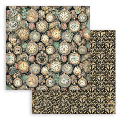 Stamperia Gardens of Time 8x8 Inch Paper Pack Maxi Background Selection (SBBS142)