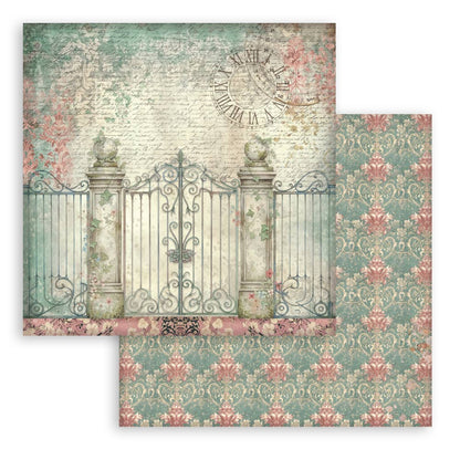 Stamperia Gardens of Time 8x8 Inch Paper Pack Maxi Background Selection (SBBS142)
