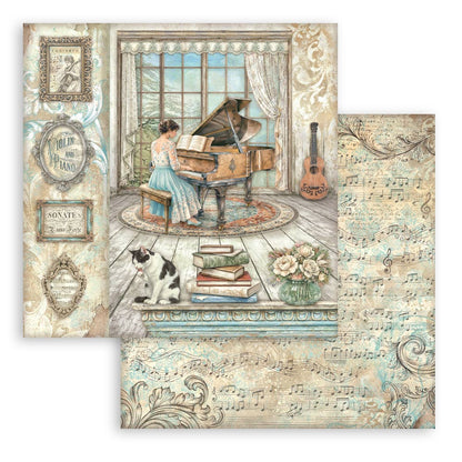 Stamperia Symphony 8x8 Inch Paper Pack by Sara Alcobendas