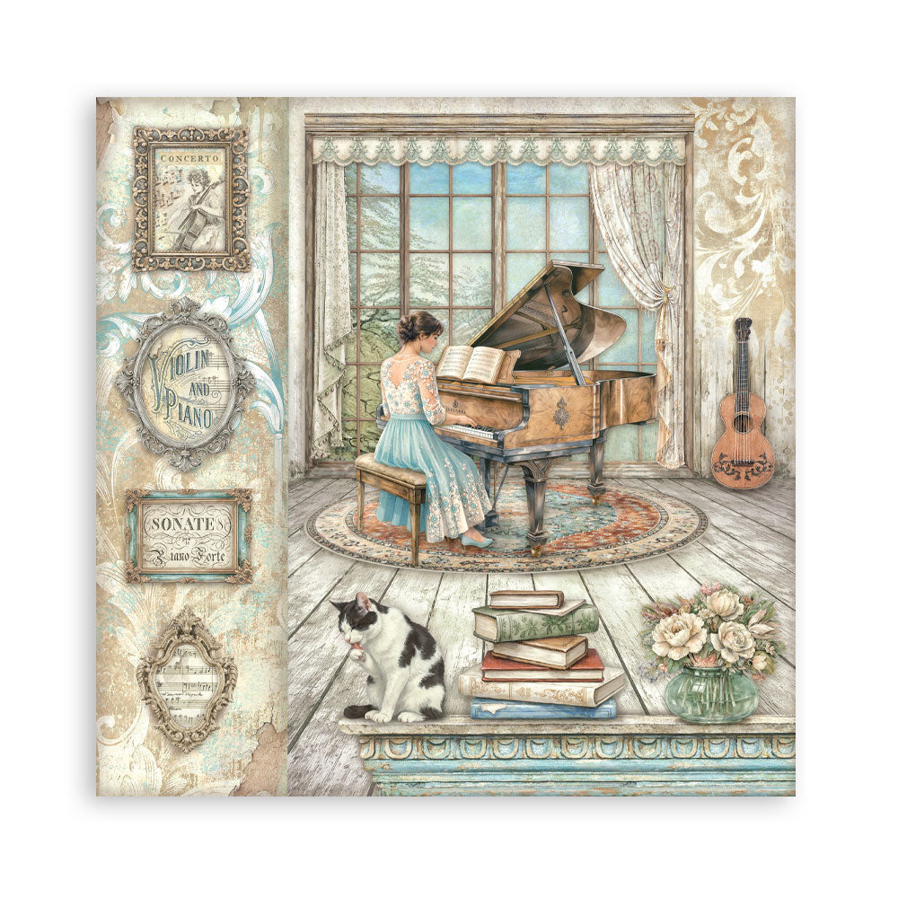 Stamperia Symphony 8x8 Inch Paper Pack by Sara Alcobendas
