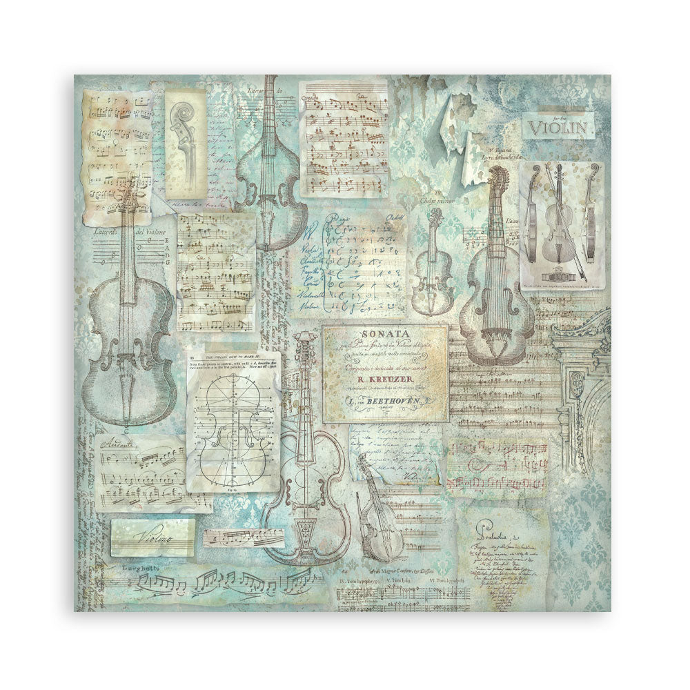 Stamperia Symphony 8x8 Inch Paper Pack by Sara Alcobendas
